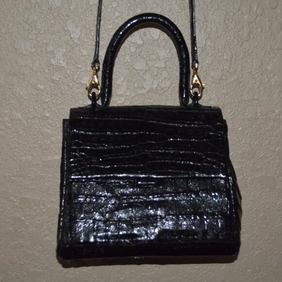 Nancy Gonzalez Handbags - NWT $2650 Nancy Gonzalez Black Crocodile Top Handle Shoulder Handbag